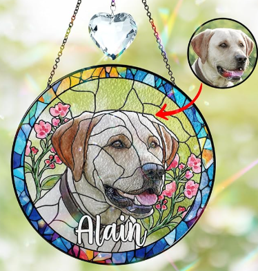 Round Stained Glass Suncatcher