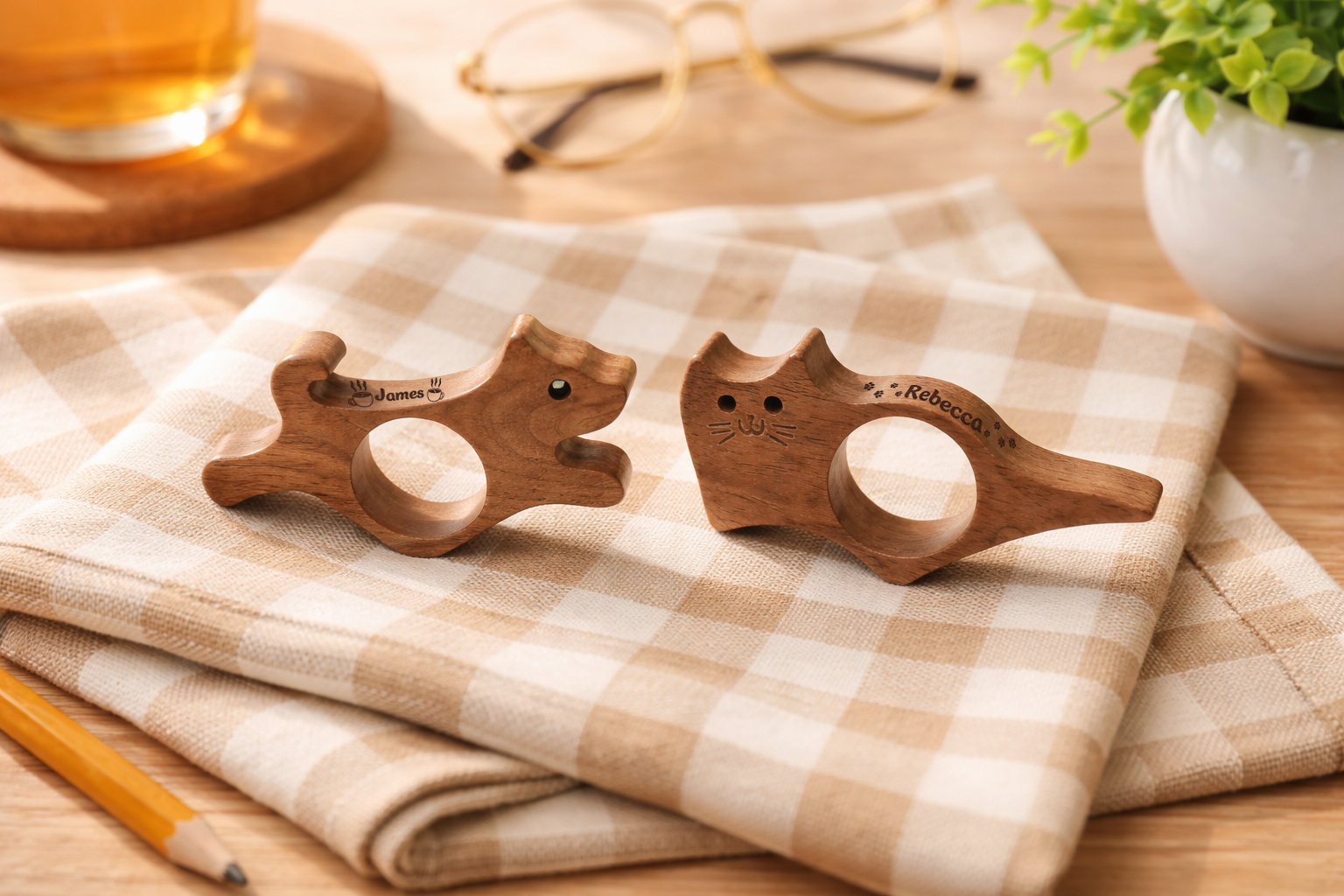 Walnut Animal shape Thumb Book page holder