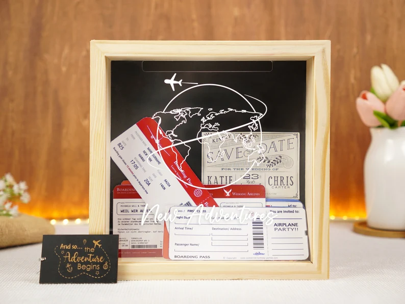Shadowbox with wood background only