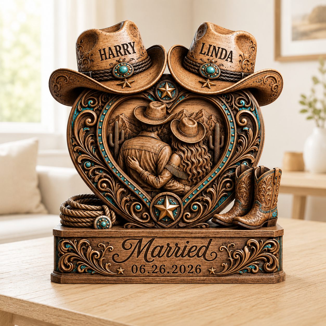 Personalized wooden Tabletop Sign
