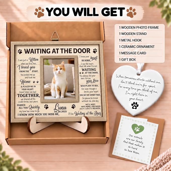 Pet Memorial Gifts for Dogs Cats 6x8- 3 layer