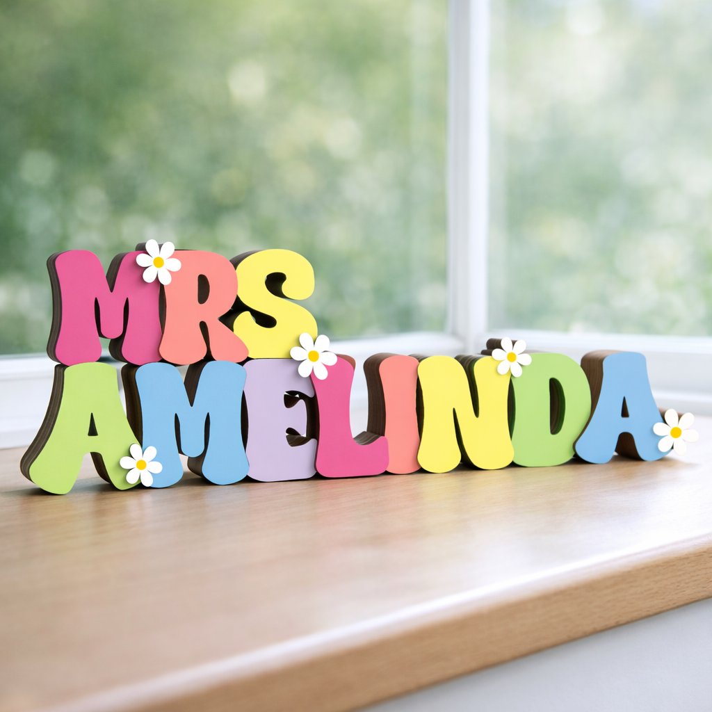 Custom Teacher Name Sign
