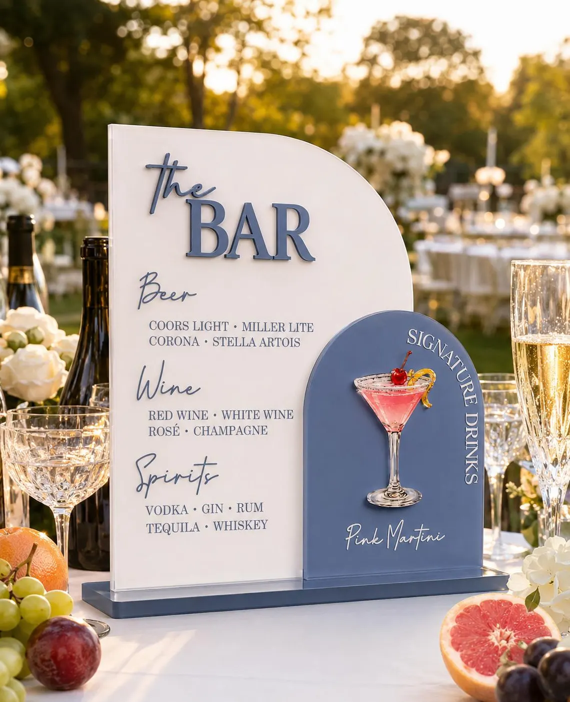 Custom Signature Drink Sign for Birthday & Events